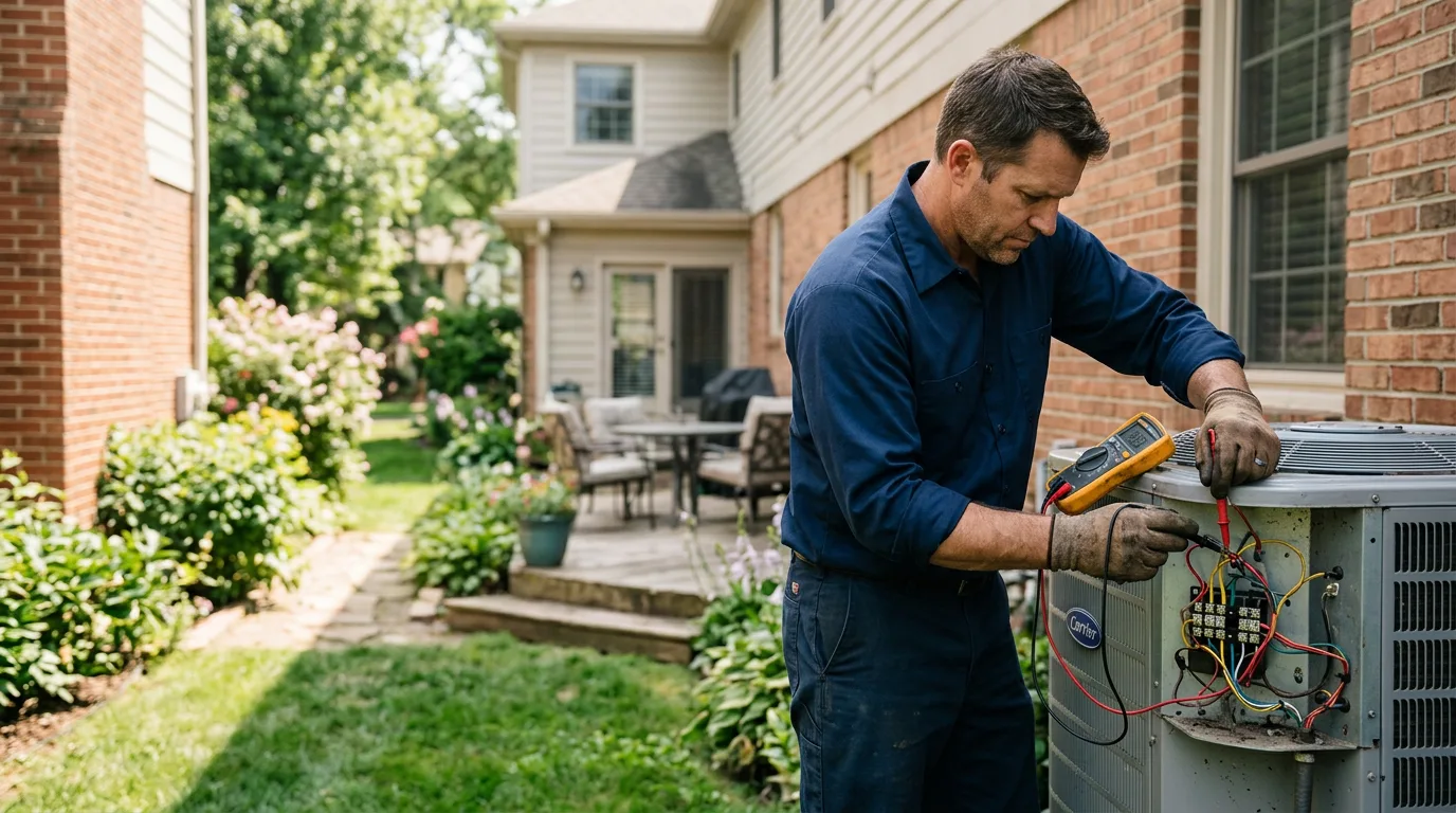 HVAC technician working near Winslow, AZ